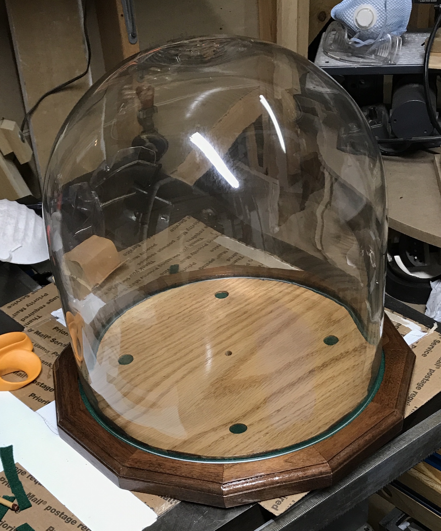 The base with dome in place